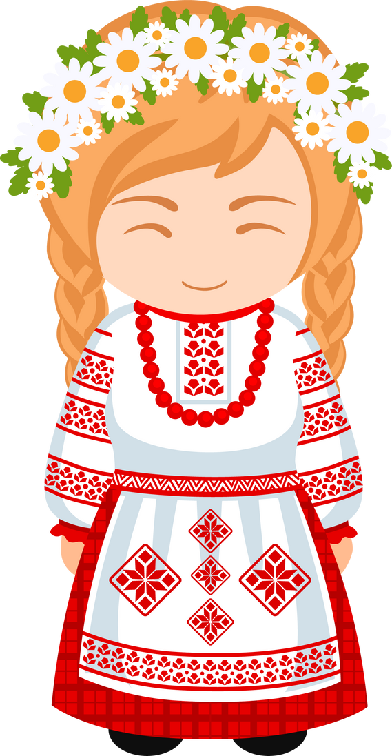 Woman in belorussian ethnic costume.
