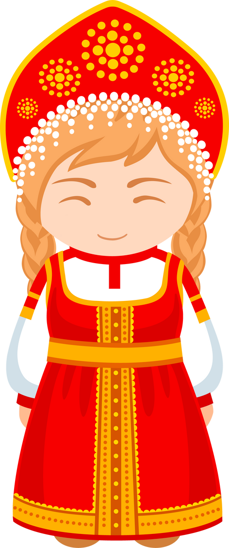 Woman in russian national costume.